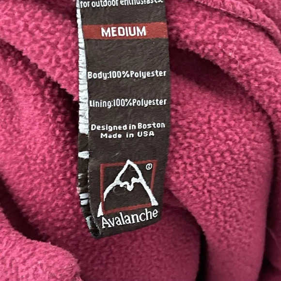 Avalanche Polartec Fleece Full Zip Vest Size Medium - Picture 4 of 6